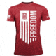 Oscar Mike Freedom Flag Tee - Mens T-Shirts, Heather Red, S, M-OM-RED-01-0163-S
