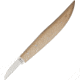 OTTER-Messer Scraping &amp; Carving Knife Fixed Blade Knife, 1.75in, Carbon Steel, Standard Edge, Satin, Wood Handle OTT710H