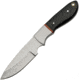 Pakistan 203400 8In Fixed Blade Knife, 8in Overall, 4in Satin SS Drop Point, Buffalo Horn Handle, SS Guard, Brown Leather Belt Sheath, 203400-HN