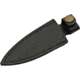 Pakistan Boot Knife, 6.75in Overall, 3.5in Satin Double Edge Stainless Steel Blade, Black Steel Handle, Black Leather Belt Sheath, 203479