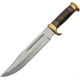 Pakistan Bowie Pakkawood Leather Knife, 11 satin finish stainless bowie blade, Stacked leather and pakkawood handle, 203413
