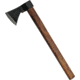 Pakistan Medieval Axe, 5.75 black finish carbon steel axe head with 3 c, Brown wood handle, 882448