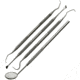 Pakistan Scraping Tools 4 Pc Fixed Blade Knife, SS Tools Include Mirror, Plaque Remover, Dental Scraper, Dental Pick, Comes In Plastic Storage Pouch, 100552