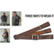Pakistan Sword Belt, Shoulder Strap, Brown Leather Construction, Can Be Worn Three Ways, Fits Waist Sizes 38-54in, HS-4413BR