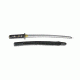 Paul Chen Practical Wakizashi, tempered carbon steel blade, rayskin handle with black cord wrap PC2061