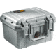Pelican 1300 Small Protector Waterproof Case, Silver, No Foam, 1300-001-180