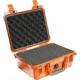 Pelican 1400 Small 13x11x6in Protector Waterproof Carry Case, Orange w/ Foam