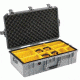 Pelican 1605 Air Protector Case, with Divider, Silver, 016050-0040-180