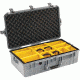 Pelican 1605 Air Protector Case, with Divider, Silver, 016050-0040-180