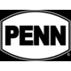 Penn Logo Sticker, White, 5in. 180669