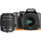 Pentax K-S2 DSLR Camera With 18-50mm and 50-200mm Lenses, Black/Orange 13218