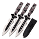 Perfect Point 3 Pcs 7.5 in Dragon Design Throwing Knife Set, White PP-122-3WH