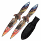 Perfect Point PP-128-2DR Throwing Knife Set, 7.5in, 2 Knives, Embossed Printed Dragon Design, -, PP-128-2DR