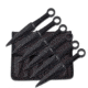 Perfect Point Throwing Knives, Pack of 6, Stainless Steel, Black Cord Wrapped Handle, RC-086-6