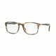 Persol PO3161V Single Vision Prescription Eyeglasses 1049-52 - Striped Brown Grey Frame