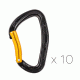 Petzl Djinn Steel Carabiners, 10 Pack, M60APS B