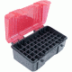 Plano 50 Count Ammo Case w/ Hinged Cover - 357-38 cal - Gray &amp; Trans Rose