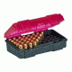 Plano 50 Round Small Ammo Storage Case fits 9mm/.380 Auto, Dark Gray/Transparent Rose, Single Pack, 122450-EA