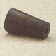 Plasticoid Black Rubber Stoppers, One-Hole 9.5M291