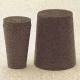 Plasticoid Black Rubber Stoppers, Solid 11-M290