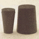 Plasticoid Black Rubber Stoppers, Solid 12-M290