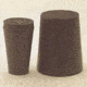 Plasticoid Black Rubber Stoppers, Solid 3--M290