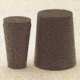 Plasticoid Black Rubber Stoppers, Solid 6--M290