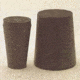 Plasticoid Black Rubber Stoppers, Solid 7.5M290