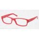 Polo PH2102 Single Vision Prescription Eyeglasses 5396-55 - Matte Red Frame, Demo Lens Lenses