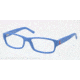 Polo PH2102 Single Vision Prescription Eyeglasses 5418-55 - Matte Light Blue Frame, Demo Lens Lenses