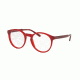 Polo PH2157 Eyeglass Frames 5458-47 - Shiny Cristal Red Frame