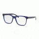 Polo PH2179 Single Vision Prescription Eyeglasses, 53mm, Transparent Blue, PH2179-5652-53-SV