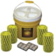 Powerflare 24-Pack Bucket of PowerFlare Lights, Blue LEDs, Tan Shell, BUCKET24-B-T