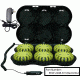 Powerflare 6-Pack Rechargeable PowerFlare System, Amber LEDs, Blue Shell PF6P-210R-A-BL