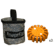 Powerflare PF-200 Softpack,  3 Safety Lights,Amber LED,ACU Bag,3 Batteries, Orange Shell SP3ACU-A-O