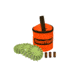 Powerflare PF-200 Softpack,  3 Safety Lights,Amber LED,Orange Bag,3 Batteries, Olive Drab Shell SP3O-A-OD