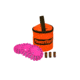 Powerflare PF-200 Softpack,  3 Safety Lights,Amber LED,Orange Bag,3 Batteries, Hot Pink Shell SP3O-A-HP