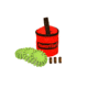 Powerflare PF-200 Softpack,  3 Safety Lights,Amber LED,Red Bag,3 Batteries, Olive Drab Shell SP3R-A-OD