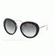 Prada CINEMA' PR16QS Single Vision Prescription Sunglasses PR16QS-1AB0A7-55 - Lens Diameter 55 mm, Frame Color Black