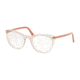 Prada CONCEPTUAL PR07VV Progressive Prescription Eyeglasses, 51mm, Brown Transp/Pink Transp, PR07VV-3261O1-51-PRO