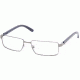 Prada Eyeglasses PR65LV with No-Line Progressive Rx Prescription Lenses - Gun Metal  PR65LV-5AV1O1-5516