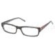 Prada Linea Rosa PS09AV Bifocal Eyeglasses - Black/Transparent Gray Frame / 55 mm Prescription Lenses, ZXX1O1-5516