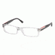Prada Linea Rosa PS 10AV Eyeglasses Styles - Smoke Crystal Frame w/Non-Rx 52 mm Diameter Lenses, AAA1O1-5217