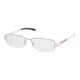 Prada Linea Rosa PS 55AV Eyeglasses Styles - AAI1O1 Silver Frame w/Non-Rx 53 mm Diameter Lenses, AAI1O1-5317