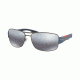Prada PS53NS Single Vision Prescription Sunglasses PS53NS-DG12F2-65 - Lens Diameter 65 mm, Frame Color Gunmetal Rubber