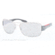 Prada PS53NS Single Vision Prescription Sunglasses PS53NS-QFP2B0-65 - Lens Diameter 65 mm, Frame Color Steel Rubber