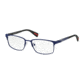 Prada NETEX PS50FV Single Vision Prescription Eyeglasses TIE1O1-54 - Blue Rubber Frame