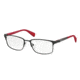 Prada NETEX PS50FV Single Vision Prescription Eyeglasses TIG1O1-54 - Grey Rubber Frame