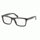Prada PLAQUE PR06RV Single Vision Prescription Eyeglasses 1AB1O1-53 - Black Frame