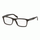 Prada PLAQUE PR06RV Single Vision Prescription Eyeglasses TV61O1-55 - Brushed Matte Brown Frame